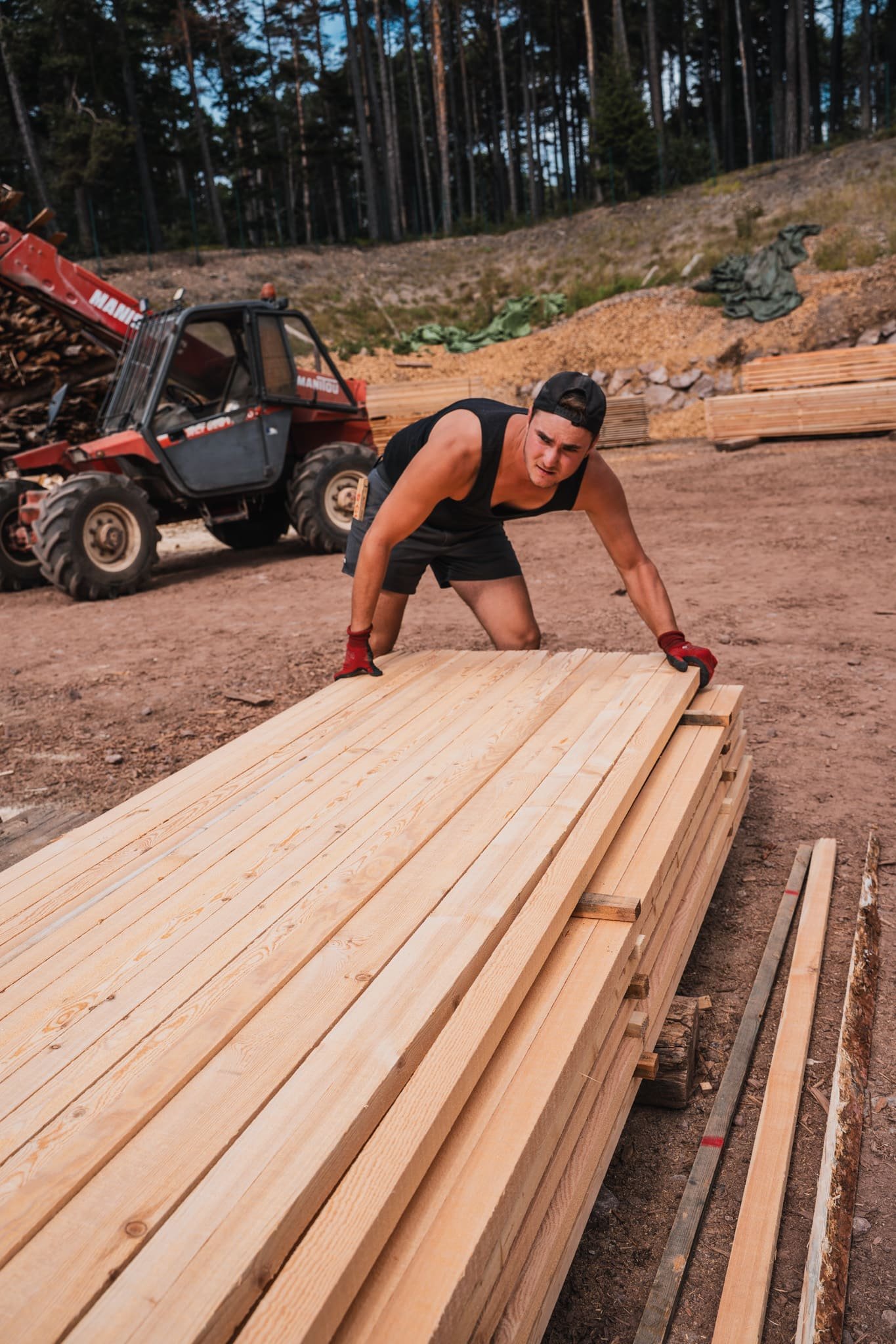 Latten werden getragen